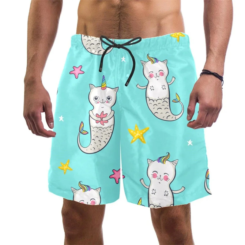 3d Print Funny Cat Beach Short - Trunks Board Surf ulasan dan harga
