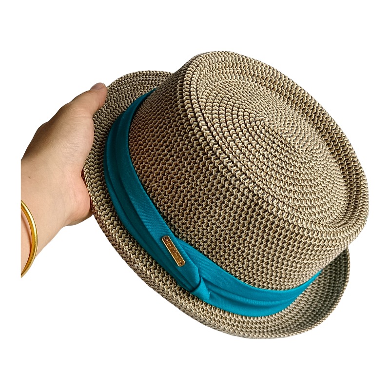 Men's Pork Pie Hat Tri-fold we - Bucket Hat Straw ulasan dan harga