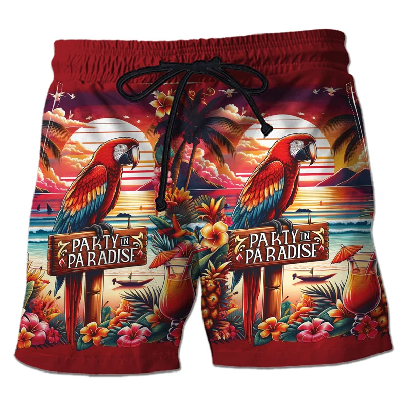 Parrot Toucan 3D Print Short P - Trunks Board Surf ulasan dan harga