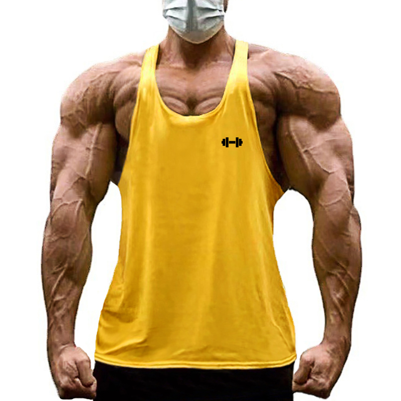 Summer Men Cotton Fitness Slee - Tank Top Muscle ulasan dan harga