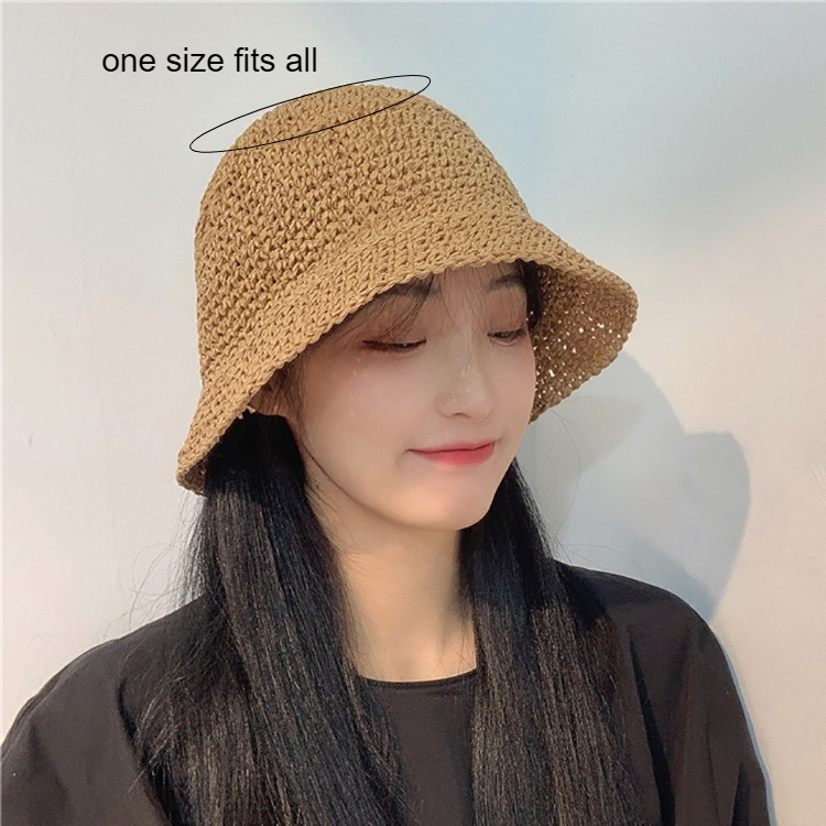 Foldable Handmade Woven Bucket - Bucket Hat Straw ulasan dan harga