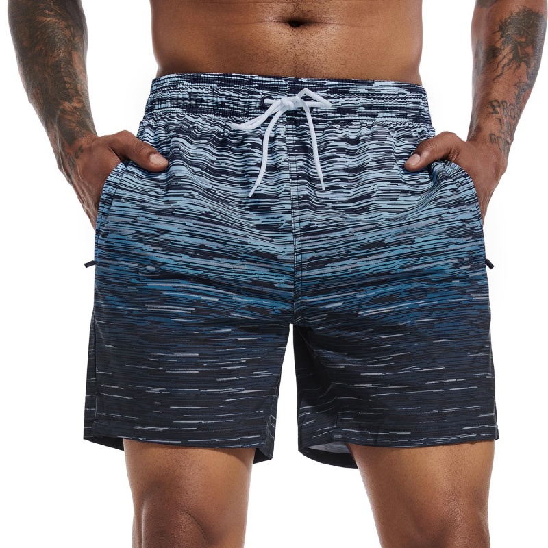Trendy Ombre Striped Graphic S - Trunks Board Surf ulasan dan harga