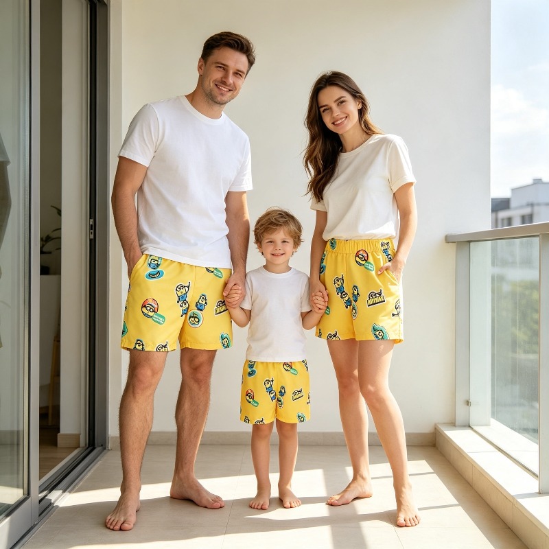 Boys Minions Printed Swim Shor - Trunks Board Surf ulasan dan harga