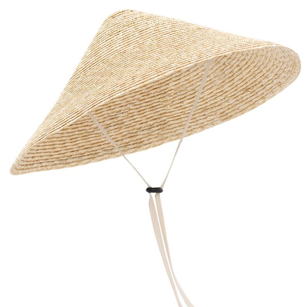 New Large Wide Brim Straw Hat  - Bucket Hat Straw ulasan dan harga