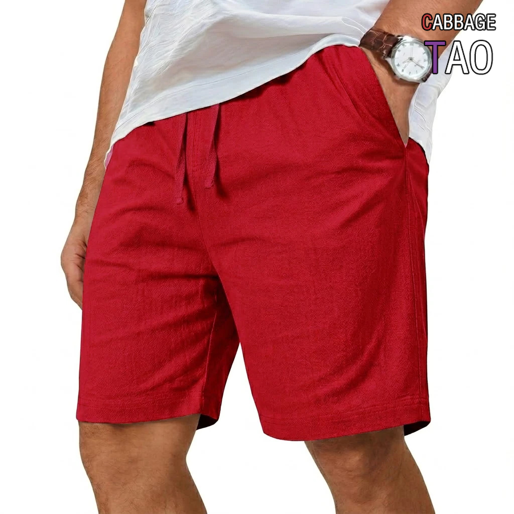 Oversized Cotton Linen Shorts  - Short Linen Drawstring ulasan dan harga