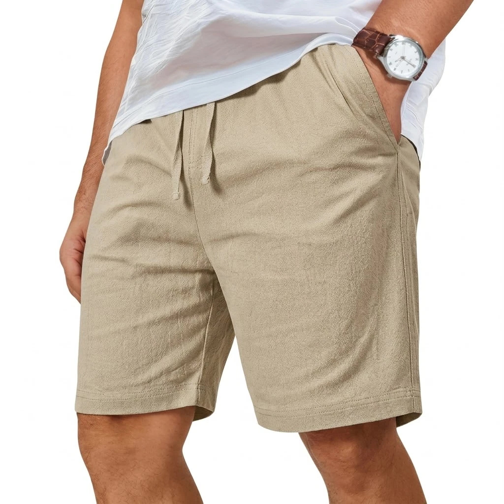 Oversized Cotton Linen Shorts  - Short Linen Drawstring ulasan dan harga
