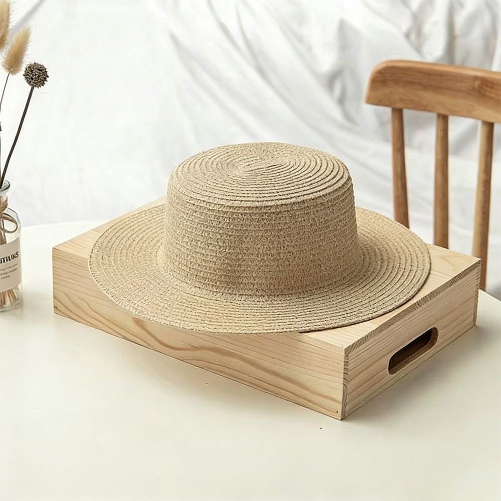 Fashionable Wide Brim Straw Ha - Bucket Hat Straw ulasan dan harga