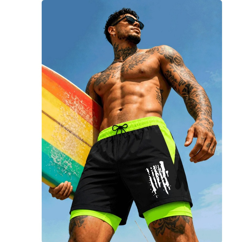 Men'S Two-In-One Double Layer  - Trunks Board Surf ulasan dan harga