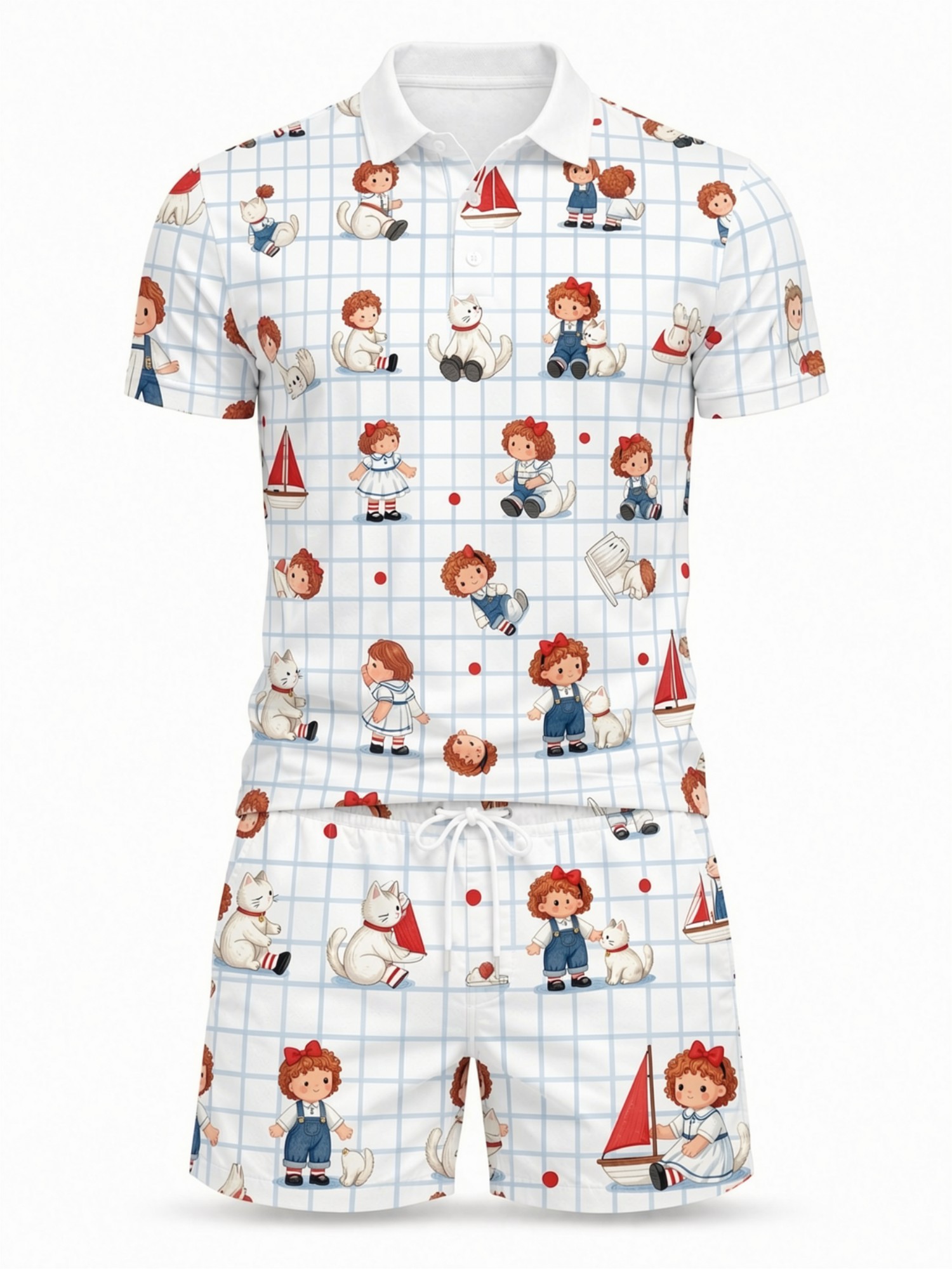 Mens Short Sleeve Polo Shirt a - Resort Shirt Floral ulasan dan harga